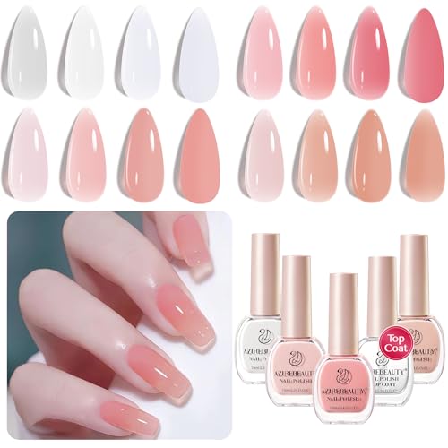 AZUREBEAUTY Juego de esmaltes de uñas veganos, 4 colores nud