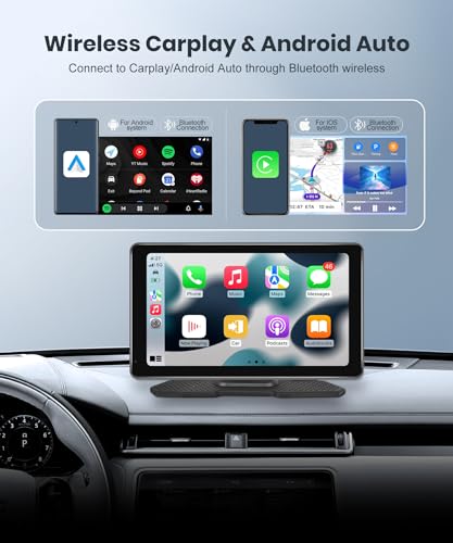 Podofo Radio CarPlay portátil CarPlay estéreo inalámbrico pa