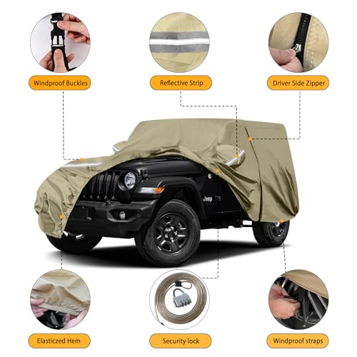 Fundas impermeables para automóvil de repuesto para Jeep Wra
