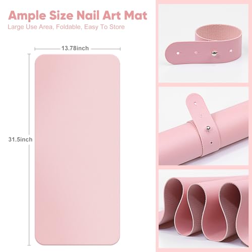 Subay Tapete de mesa para arte de uñas, solo para usar como