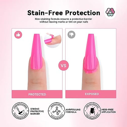 SAVILAND Látex líquido para uñas, 0.7 onzas líquidas, barrer