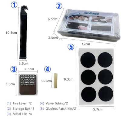 Kit de reparación de neumáticos de bicicleta, 12 kits de par