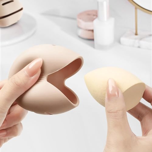Porta brochas de maquillaje de silicona sin olor, bolsa de c