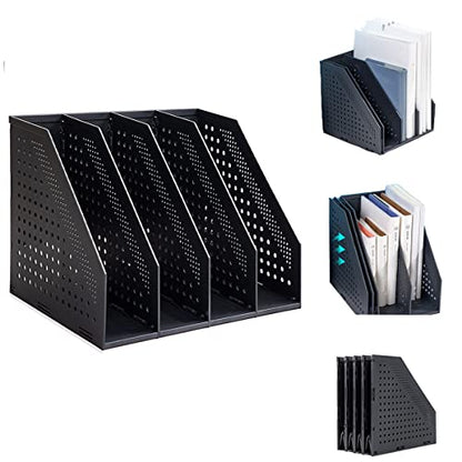 Marte Vanci Archivador plegable para revistas con 4 comparti