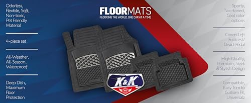 KnK Sapphire - Tapete 3D de piso para automóvil y VUD, funda