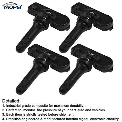 Paquete de 4 sensores TPMS para Jeep Grand Cherokee Wrangler