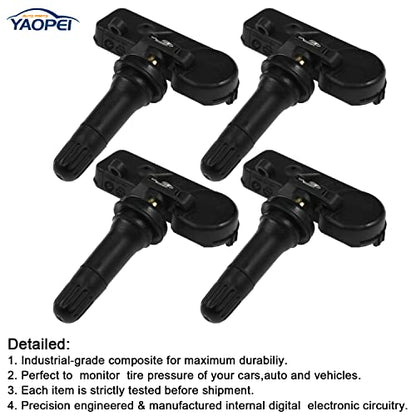 Paquete de 4 sensores TPMS para Jeep Grand Cherokee Wrangler