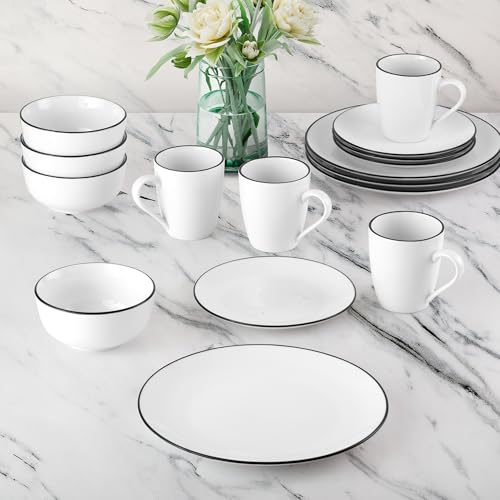 Zulay Kitchen Icon - Juego de vajilla de porcelana, servicio