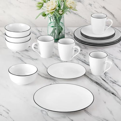 Zulay Kitchen Icon - Juego de vajilla de porcelana, servicio