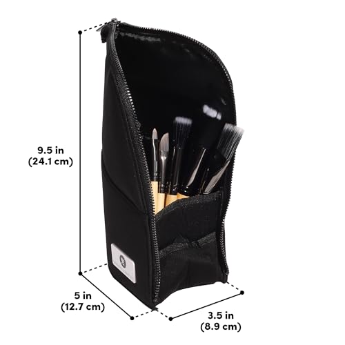 Bolsa de cepillo de maquillaje plegable de pie para artistas