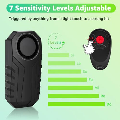 Alarma de bicicleta con control remoto, alarma de bicicleta