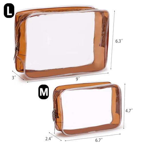 Tbestmax 4 bolsas de maquillaje transparentes para cosmético