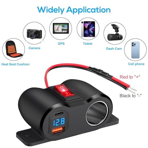 Linkstyle Toma de corriente USB para encendedor de cigarrill
