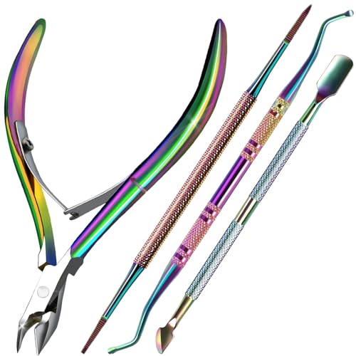 FANDAMEI Kit de cutículas, 4 piezas de cuidado de uñas, herr