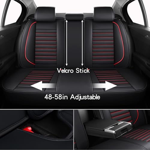 Fundas de cuero para asiento de automóvil, juego completo de