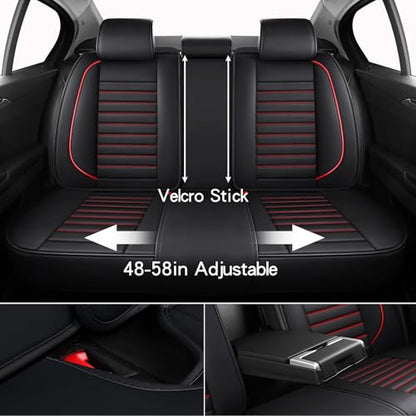 Fundas de cuero para asiento de automóvil, juego completo de