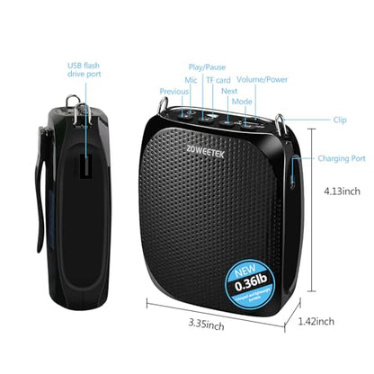 ZOWEETEK Amplificador de voz original para profesores con 2