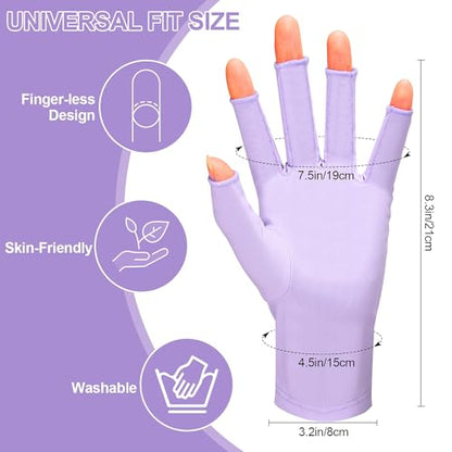 chemotex UV Nail Gloves, Professional UPF50+ Protection UV G