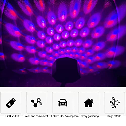 Proyector de coche con luz ambiental, control de voz USB cie