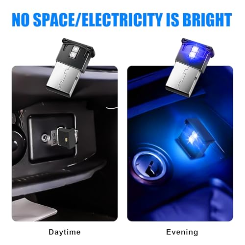 Linkstyle 4PCS Mini USB LED luz de atmósfera, 8 colores RGB
