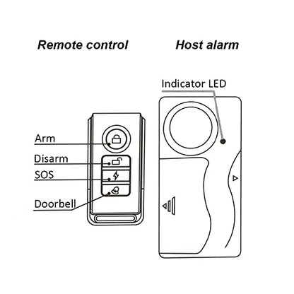 Lancoon Alarma de vibración antirrobo inalámbrica, 110 dB, s