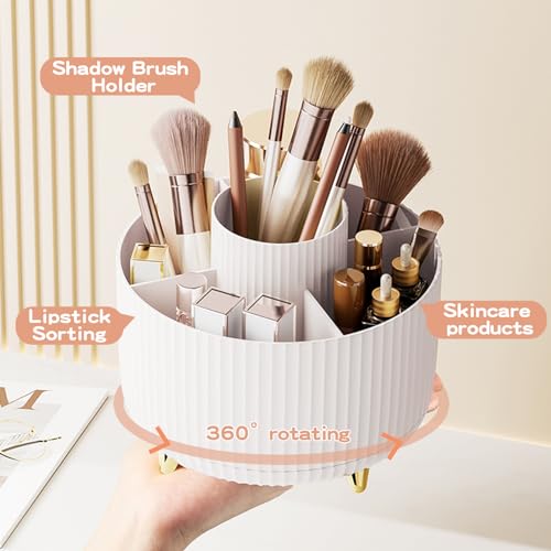 Organizador de brochas de maquillaje giratorio de 360°, orga