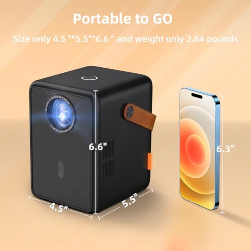 [Foco eléctrico] Mini proyector con WiFi 5G y Bluetooth, pro