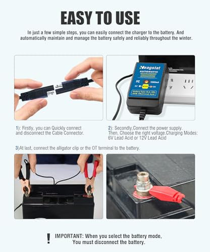 Cargador de batería inteligente totalmente automático de 1 a