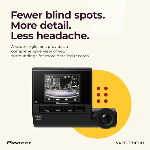 Pioneer VREC-Z710DH - Cámara de tablero de alta definición,