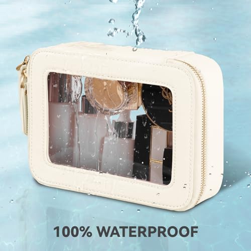 Prite Bolsa de maquillaje transparente, estuche organizador