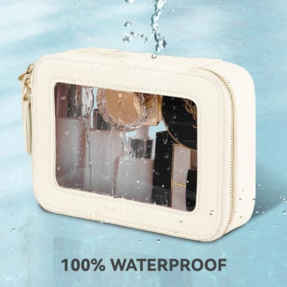 Prite Bolsa de maquillaje transparente, estuche organizador