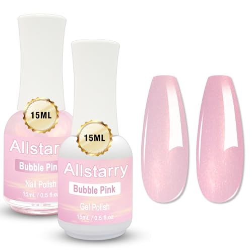 Allstarry Esmalte de uñas de gel de baño de burbujas, esmalt