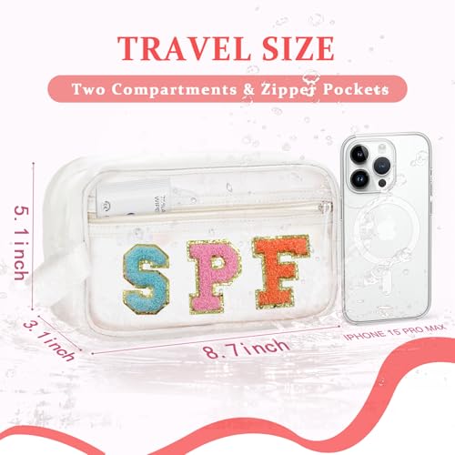 COSHAYSOO Bolsa de maquillaje transparente SPF con cremaller