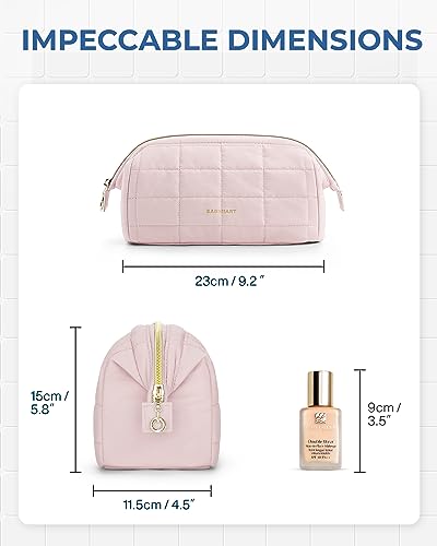 BAGSMART Bolsa de maquillaje de viaje, bolsa de maquillaje a