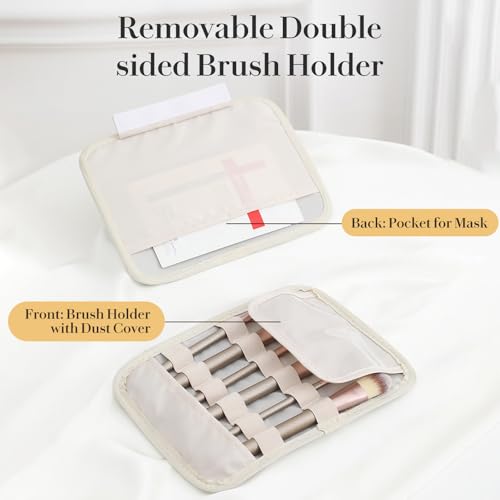 Bolsa de maquillaje de viaje de gran capacidad, organizador