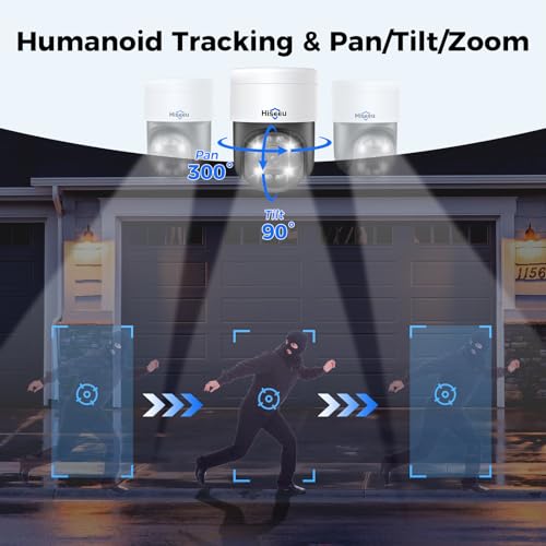[Inclinación panorámica de 300° 90° + seguimiento humano] Si