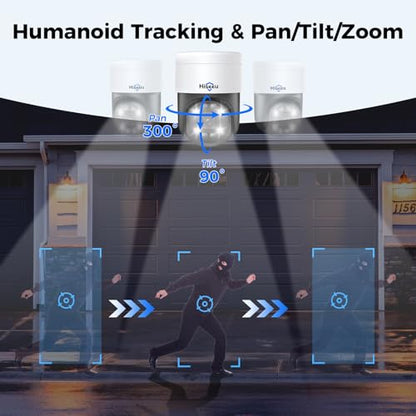 [Inclinación panorámica de 300° 90° + seguimiento humano] Si