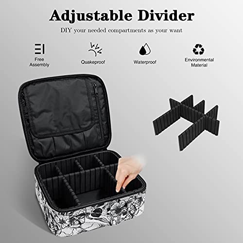 9CH Organizador de bolsas de maquillaje góticas, estuche de