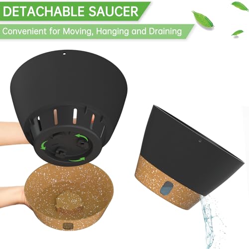 ZMTECH Juego de 2 macetas colgantes de riego automático para