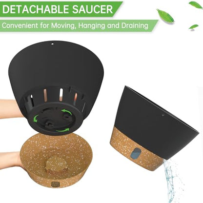 ZMTECH Juego de 2 macetas colgantes de riego automático para