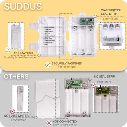 suddus - Tira de 100 luces LED para exteriores, 33 pies, gui