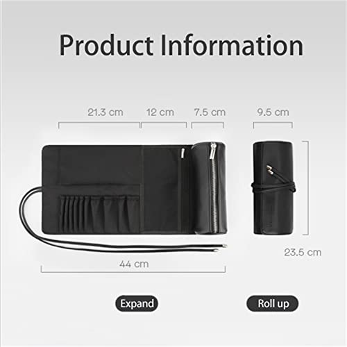 REQO Organizador de brochas de maquillaje con tapa, estuche