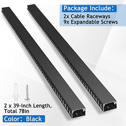 ZhiYo Canal de cables de 78 pulgadas (2 x 39 pulgadas de lar