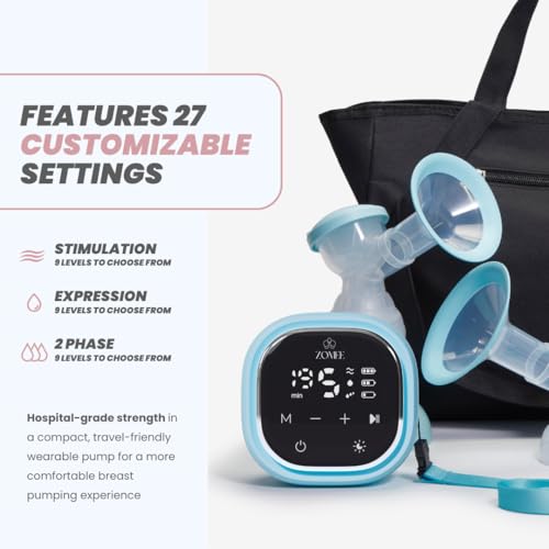 Zomee Extractor de leche eléctrico doble Z2 - con modos de e