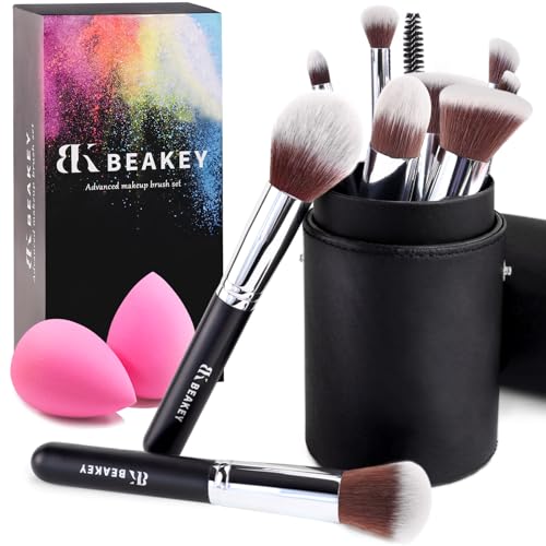 BEAKEY Juegos de brochas de maquillaje, juegos de brochas co