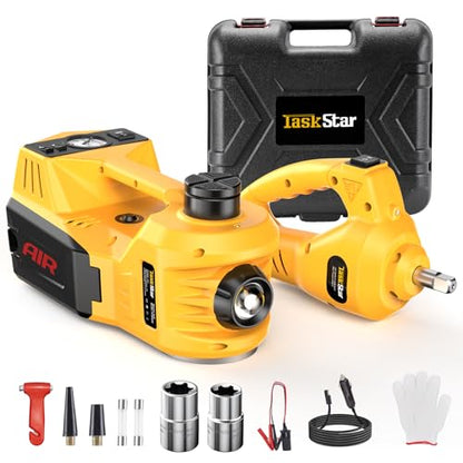 TaskStar - Kit de gato eléctrico para automóvil, gato hidráu