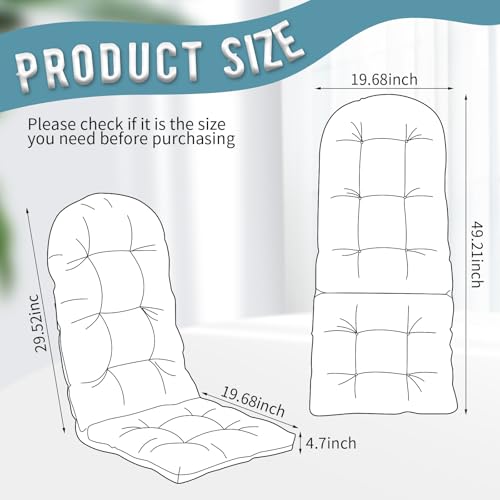 Paquete de 4 cojines Adirondack para silla mecedora, resiste