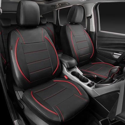CAR PASS - Fundas para asiento universal., Negro y rojo