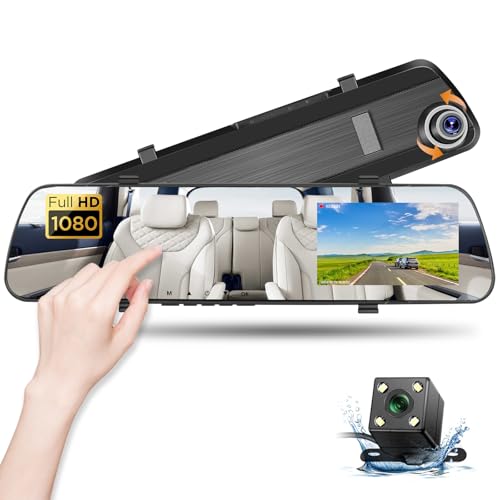 Podofo Cámara de tablero de espejo para automóviles, espejo
