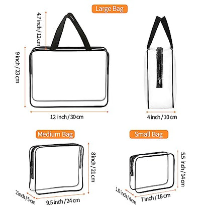 HAOGUAGUA 3 bolsas grandes de viaje transparentes para artíc